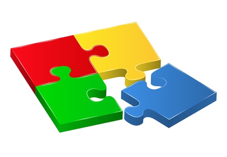 Vector puzzle piecesのイラスト素材