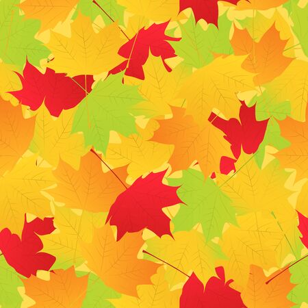 Seamless background with autumn maple leavesのイラスト素材