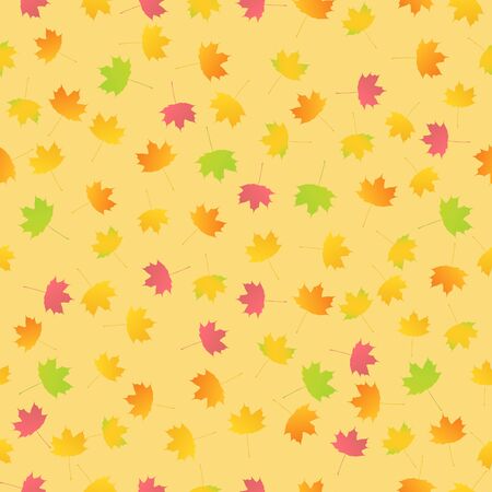 Seamless background with autumn maple leavesのイラスト素材