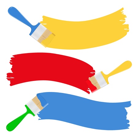 brushes and paintのイラスト素材