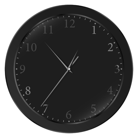 black wall clockの写真素材