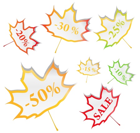 Vector Maple Stickersのイラスト素材