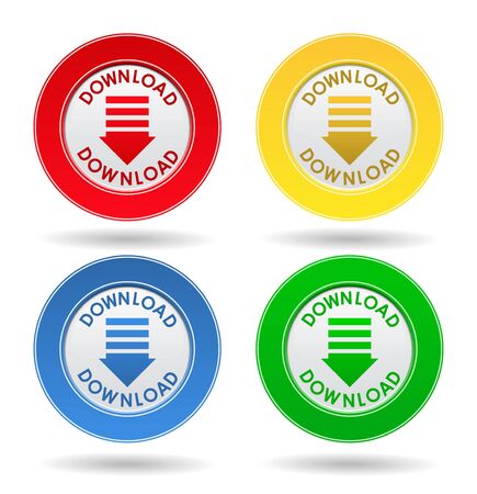 Vector Download Buttonsのイラスト素材