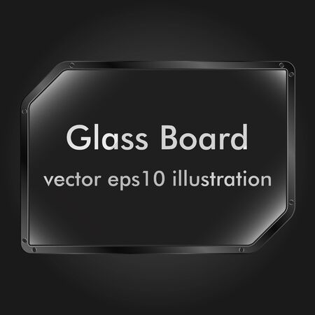 Vector glass message boardのイラスト素材