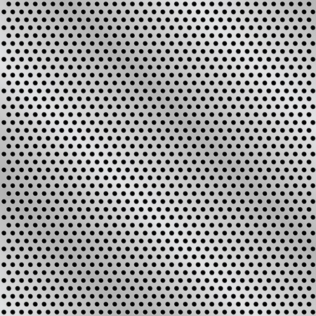 Silver metal background with holesのイラスト素材