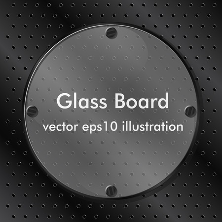 Vector Round Glass Boardのイラスト素材