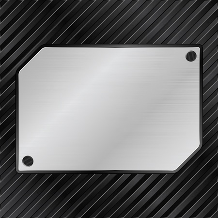 metal board on a striped black backgroundのイラスト素材