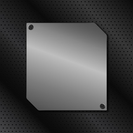 metal board on black backgroundのイラスト素材