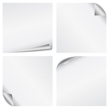 Vector gray pages with curlesのイラスト素材