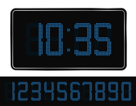 Vector Blue Digital Clockのイラスト素材