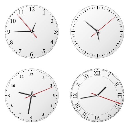Vector clocksのイラスト素材