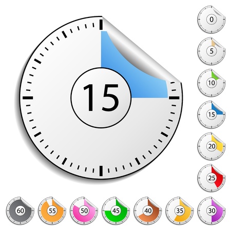 Timer stickersのイラスト素材