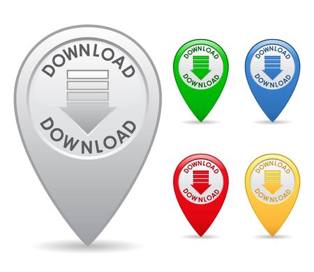 Download buttonsのイラスト素材