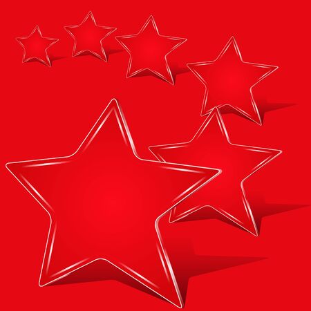 Vector Red Starsのイラスト素材