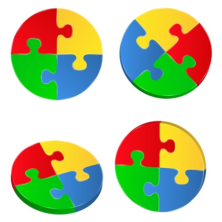 Vector Puzzle Circlesのイラスト素材