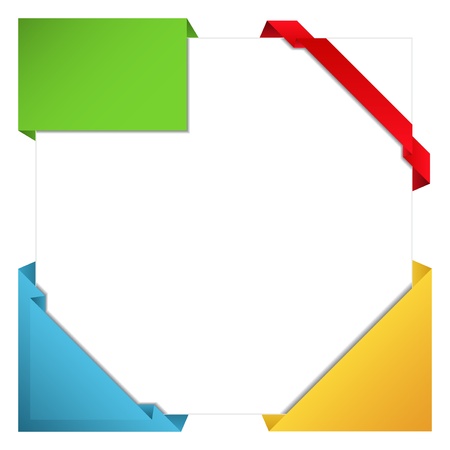 Vector Origami Corner Ribbonsのイラスト素材
