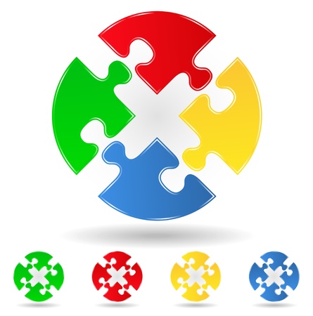 Vector puzzle circleのイラスト素材