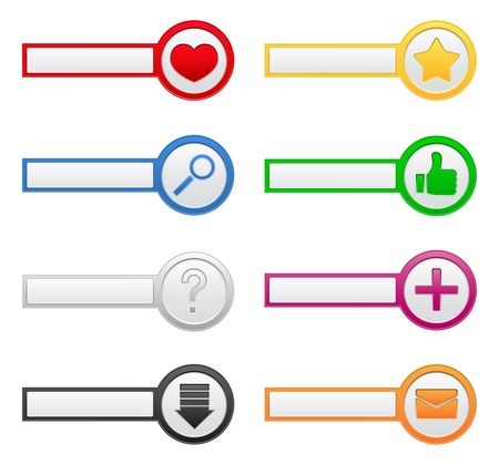 Web buttons with iconsのイラスト素材