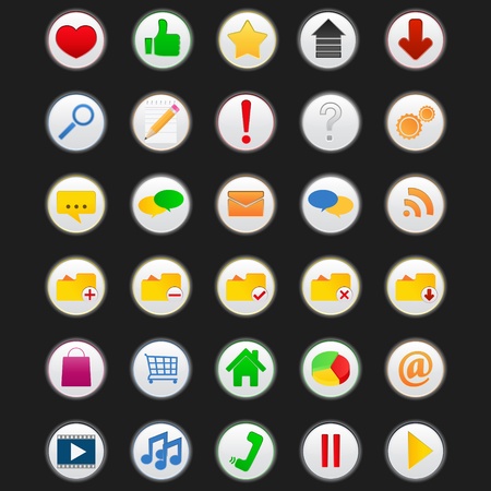 Set of 30 vector web iconsのイラスト素材
