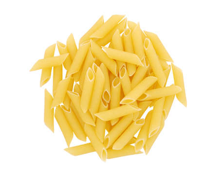 Pasta isolated on white backgroundの写真素材