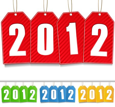 Vector New Year Tagsのイラスト素材