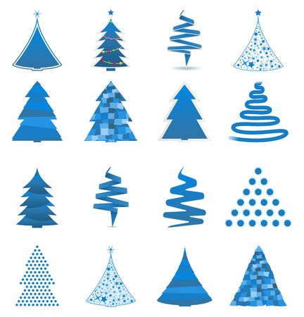 Abstract christmas treesのイラスト素材