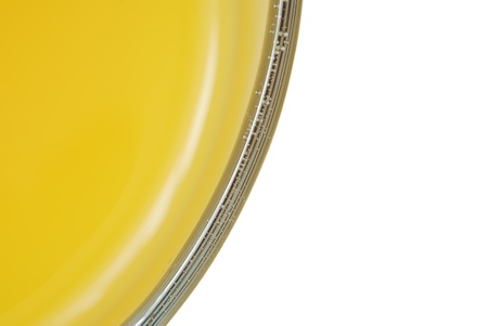 Glass of orange juice isolated on white backgroundの写真素材