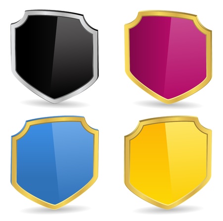 Vector 3D Shieldsのイラスト素材