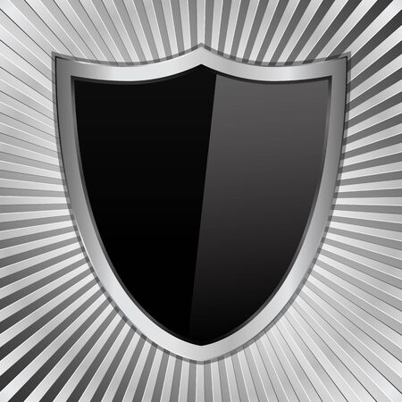  shield on a metal backgroundのイラスト素材