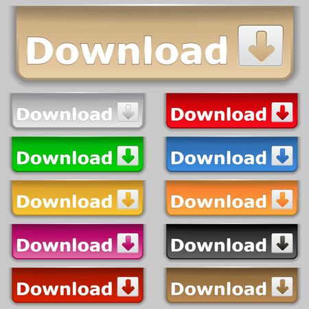download buttonsのイラスト素材