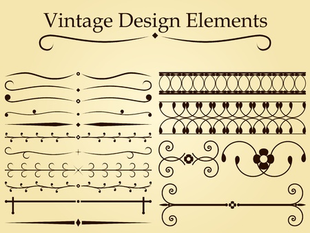 Vintage design elementsのイラスト素材