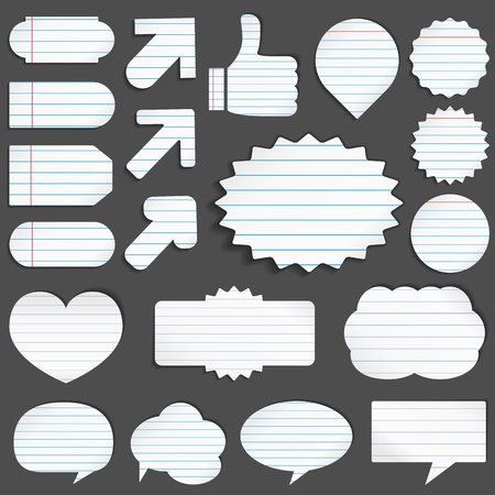 Paper objectsのイラスト素材