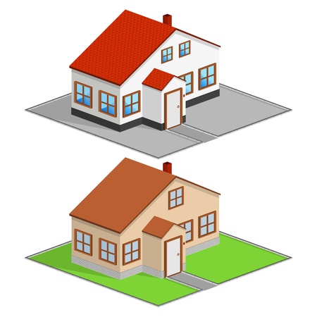 Isometric houseのイラスト素材