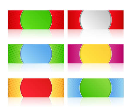 Banners with reflectionの写真素材