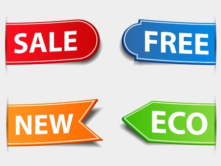 Colorful ribbonsのイラスト素材