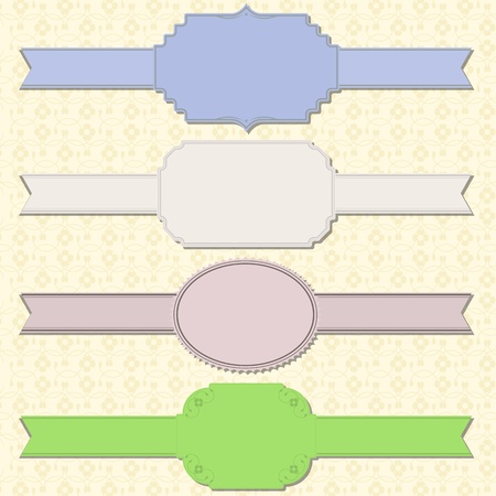 Vintage ribbonsのイラスト素材