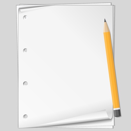 Paper and pencilのイラスト素材