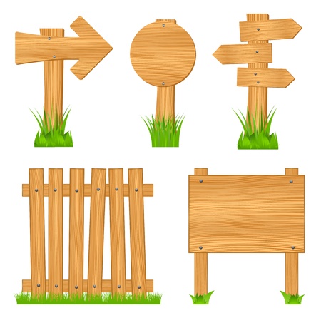 Wooden  objectsのイラスト素材