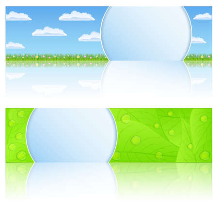 Summer bannersのイラスト素材