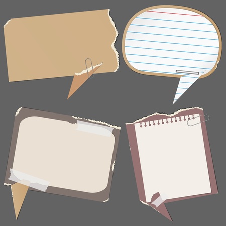 Abstract paper speech bubblesのイラスト素材