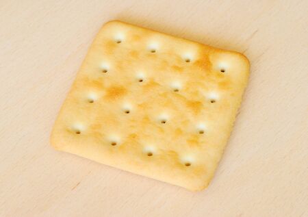 Cracker on the wooden tableの写真素材