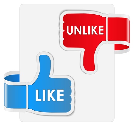 Like and Unlike Labelsのイラスト素材