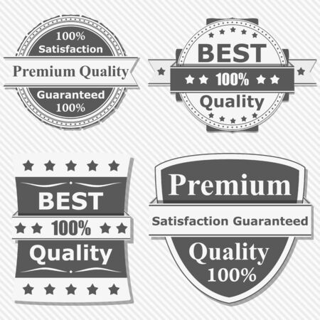 Set of Premium Quality Labelsのイラスト素材
