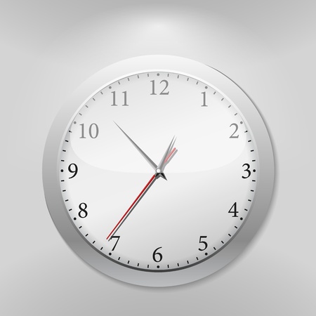 Gray wall clockのイラスト素材