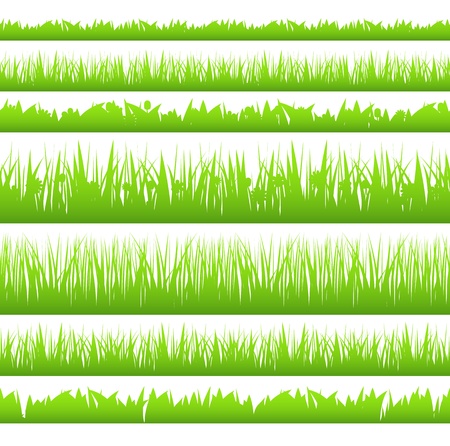 Silhoette of seamless grassのイラスト素材