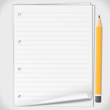 Paper and pencilのイラスト素材