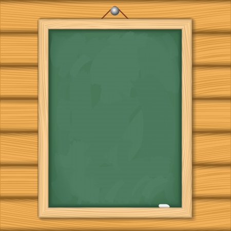 Blackboard on wooden wallのイラスト素材