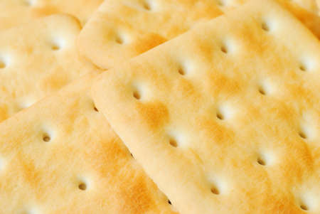 The heap of square crackersの写真素材