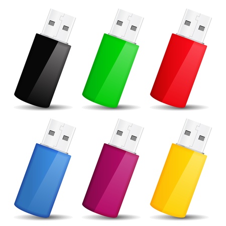 USB Flash Drivesのイラスト素材