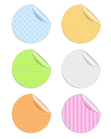 Vintage stickersのイラスト素材